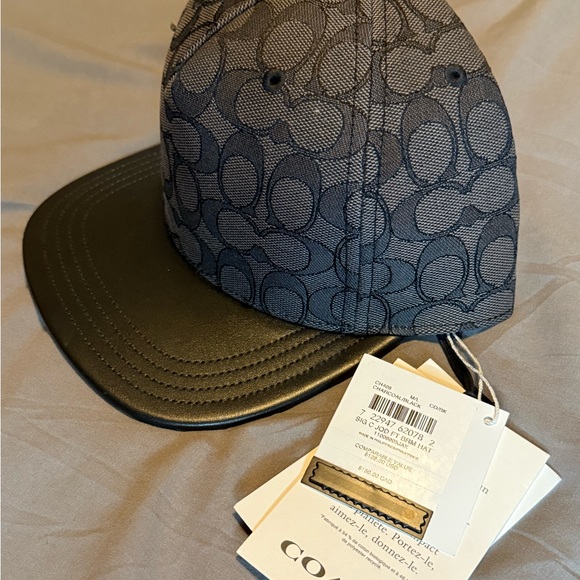 COACH Signature Jacquard Flat Brim Cap - Picture 3 of 4